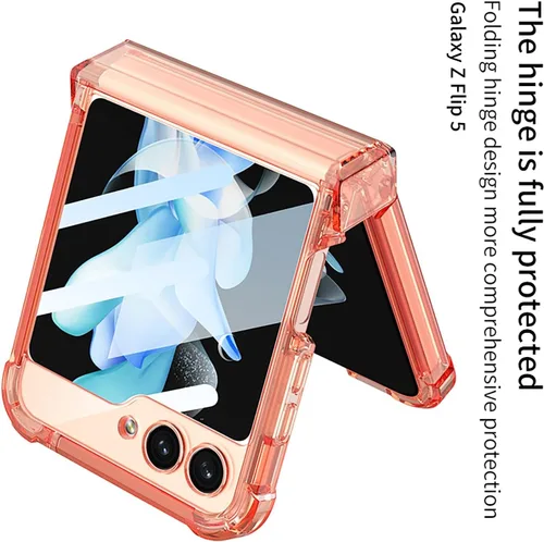 Miniatura 5 de Funda magnética integrada con protector de pantalla para Samsung Galaxy Z Flip 5 4, compatible con MagSafe, protección de bisagra completa, funda