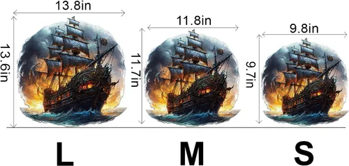 Miniatura 6 de WOODBESTS Rompecabezas de madera para adultos - Barco pirata, rompecabezas de madera de piratas, rompecabezas únicos de madera con animales