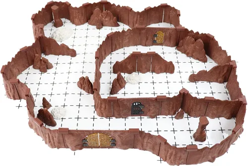 Miniatura 7 de Dirt Cheap Dungeons Goblin Cavern - Juego de 143 piezas de cueva modular y túnel - 5.5 pies de paredes lineales para cuadrícula de 1 pulgada TTRPG