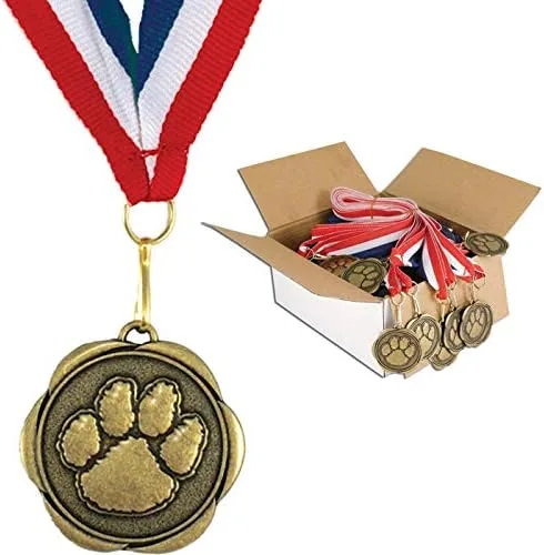 Miniatura 8 de Juego de 100 medallas de premio con cintas para el cuello
