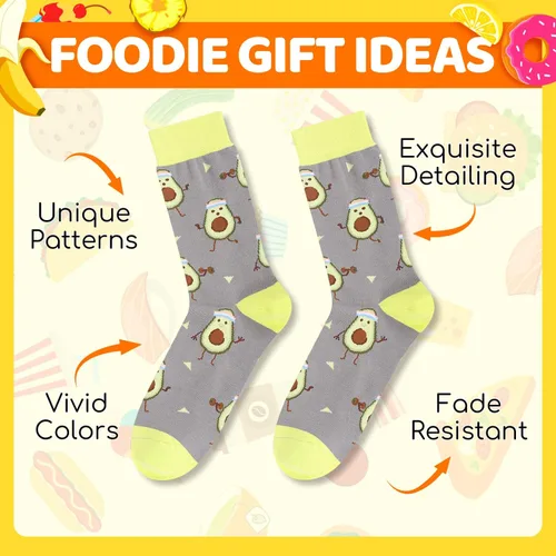 Miniatura 4 de Zmart Funny Gifts for Men - Pineapple Avocado Socks for Teens, Popcorn Sushi Sauce Socks
