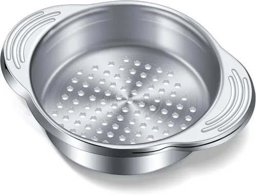 Patelai Colador de latas de atún de acero inoxidable, tamiz de alimentos, tapa de prensa de metal, colador de enlatado, filtro de atún para
