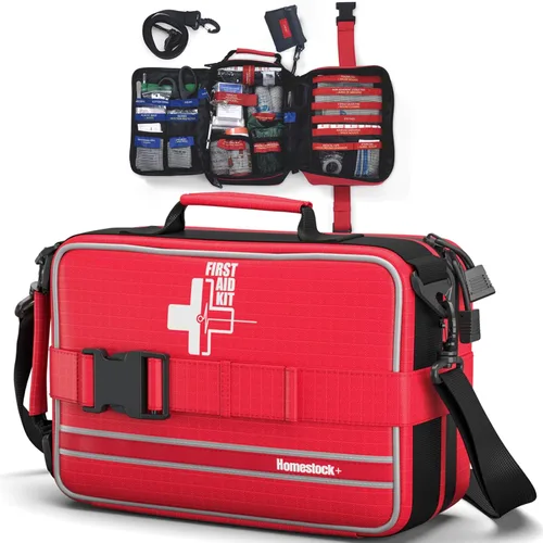 Miniatura 8 de Pequeños botiquines de primeros auxilios, botiquín de primeros auxilios de viaje con compartimentos etiquetados, sistema Molle, kit médico compacto