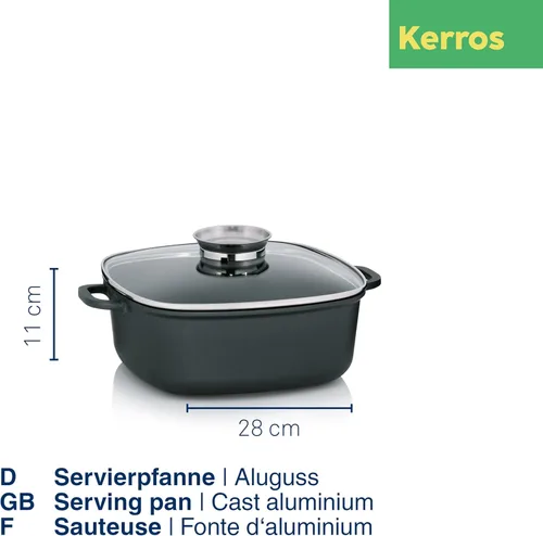 Miniatura 7 de kela Sartenes, Aluminio, Negro, 11.0 x 11.0 x 4.3 in