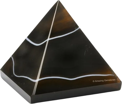 Miniatura 31 de Piedras Curativas de Cristal de Pirámide de Cuarzo Claro de Amazing Gemstone - Figura de Gran Pirámide de 2" de Piedra Natural para Meditación