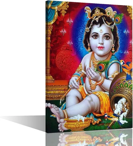 Miniatura 34 de TUMOVO Lord Ganesha - Decoración de pared Ganapati de Deidad india, cuadros impresos en lienzo, pósteres de pintura hinduismo cultural hindú