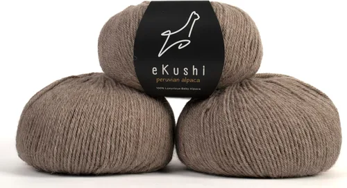 Miniatura 101 de 100% Hilo de Alpaca para Bebé para Tejer y Ganchillo - Juego de 3 Madejas de Hilo Premium DK - Ligero, Hipoalergénico y Térmico Hecho en Perú - N010