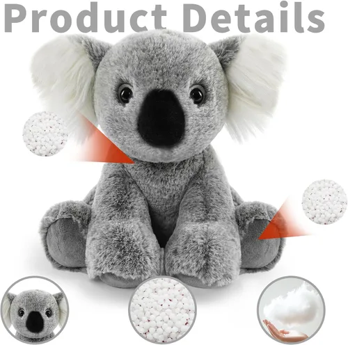 Miniatura 3 de Koala - Juguete de peluche suave y tierno de 8.5 pulgadas, animales de peluche de koala lindos y realistas, regalos para niños y niñas, juguete