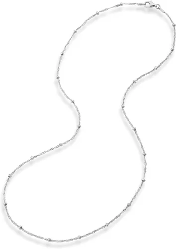 Miniatura 2 de Miabella Collar de cadena de cuentas de plata de ley 925 italiana para mujer, fabricado en Italia
