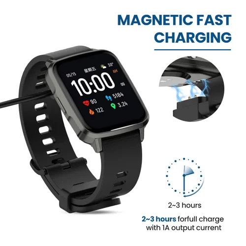 Miniatura 5 de RuenTech Compatible con cargador de reloj inteligente Kuizil T70/WeurGhy T70/Csasan T70, cable de carga de repuesto de 3.3 pies, cargador magnético