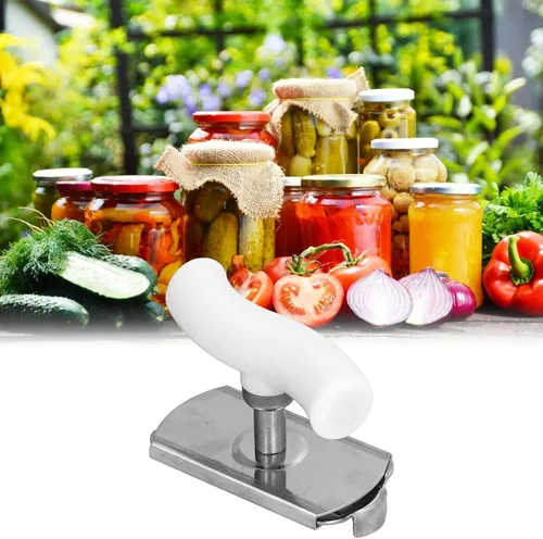 Miniatura 2 de Abrelatas de acero inoxidable, abrebotellas manual portátil, abridor de latas de alta resistencia con mango ergonómico para cocina, restaurante