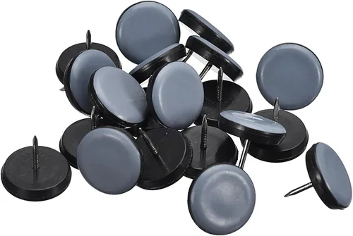 Miniatura 10 de uxcell Protectores de suelo para patas de silla, 24 piezas de 5/8 pulgadas – Deslizadores redondos de PTFE para muebles, almohadillas para muebles