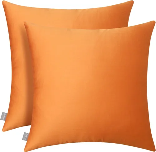 Miniatura 30 de Thmyo - Paquete de 2 fundas de almohada de algodón sólido decorativas cuadradas, fundas de almohada DIY, fundas de almohada en blanco