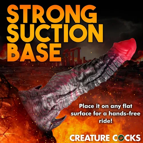 Miniatura 7 de CREATURE COCKS Hades - Consolador de silicona para hombres, mujeres y parejas. Consolador de criatura de fantasía, base de ventosa fuerte. Texturas