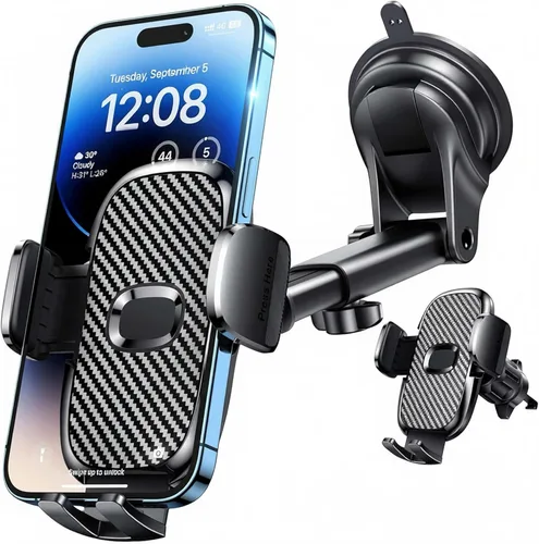FESIYOYE - Soporte para teléfono de automóvil [ventosa de 360° de grado militar] Soporte de teléfono para tu automóvil, accesorios universales,