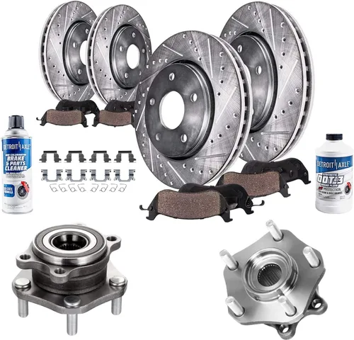 Miniatura 28 de Detroit Axle - Rotores de freno para Ford Mustang 2015, 2016, 2017, 2018, 2019, 2020, 2021, 2022, 2023, repuesto de rotores de freno de disco