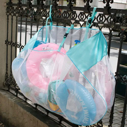 Miniatura 7 de VALINK Bolsa de almacenamiento para flotador de piscina, bolsa de almacenamiento de juguetes para piscina, bolsa de red grande para colgar