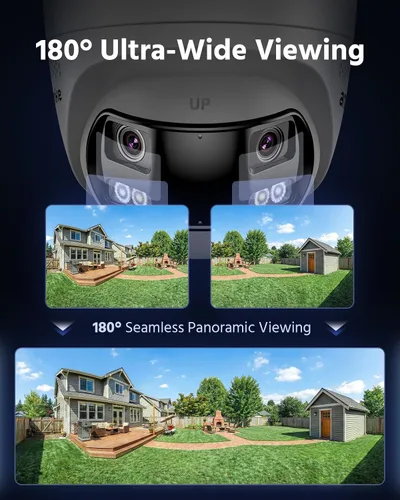 Miniatura 3 de ANNKE Sistema de cámara de seguridad PoE 4K con lente dual, gran angular de 180°, NVR H.265+ de 12MP con disco duro de 2 TB, 4 cámaras IP