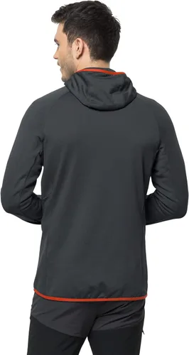 Miniatura 2 de Jack Wolfskin Chaqueta estándar Hydro Grid con capucha Fz para hombre, Phantom, talla M