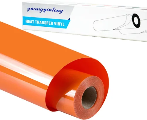 Miniatura 23 de Guangyintong Rollos de Vinilo Amarillo de Transferencia de Calor HTV, 12" x 8 pies, Superficie Brillante de Vinilo para Planchar en Camisetas, Fácil