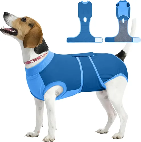 Miniatura 15 de Kuoser Traje de recuperación para perros, traje suave de esterilización para perros para recuperación de cirugía femenina, traje de recuperación