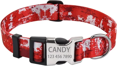 Miniatura 18 de Collares de perro personalizados – Collar floral personalizado con nombre y número de teléfono – Tamaños ajustables para perros pequeños, medianos