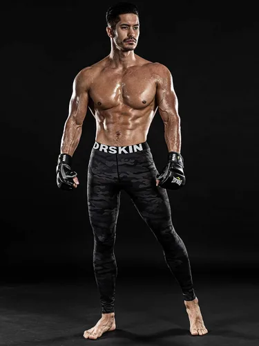 Miniatura 4 de DRSKIN Paquete de 5, 4, 3 o 1 pantalón de compresión para hombre, leggings deportivos, capa base, correr, atletismo, entrenamiento, activo