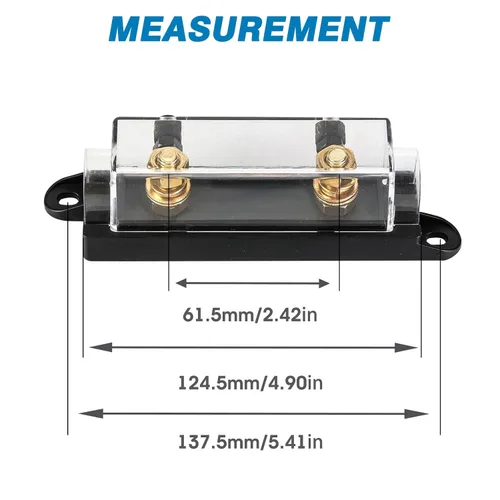 Miniatura 2 de GLOSO Fusible ANL BDFL 60A, 32V, fusible atornillado (paquete de 2 soportes 60A+)