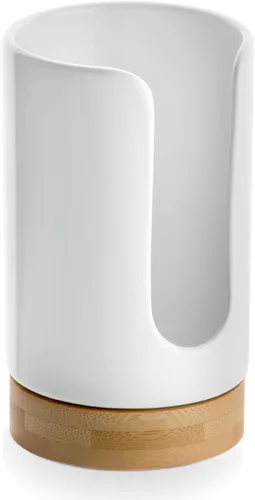 Miniatura 12 de Dispensador de tazas de baño de cerámica, soporte desechable de papel y plástico de 3 a 5 onzas, dispensador de tazas de enjuague bucal para baño