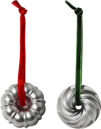 Miniatura 14 de Nordic Ware Bundt - Juego de adornos dorados, 2 piezas