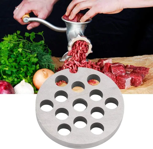 Miniatura 3 de Picadora de carne, cortador de cuchilla, picadora de carne de acero inoxidable, placa de picadora, accesorios de repuesto de cuchillo de disco