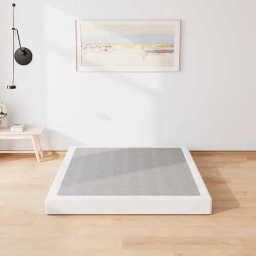 Miniatura 5 de RLDVAY King - Somier de caja de 4 pulgadas, base de colchón resistente, base de colchón de metal con funda de tela, fácil montaje, resistente a