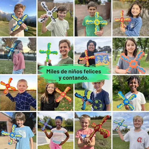 Miniatura 3 de Juguetes al aire libre para niños Boomerang – Divertidos regalos para niños de 6 años y juguetes voladores suaves para niños de juego en interiores