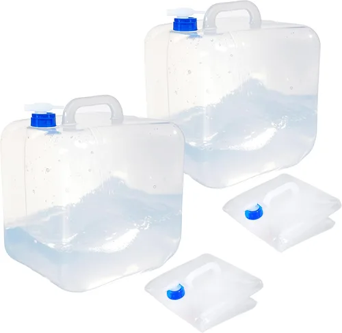 Contenedor de agua plegable con espita y gancho, jarra de agua sin BPA, cubo de transporte plegable, contenedor de almacenamiento de agua para
