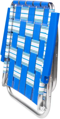 Miniatura 3 de Silla de césped USA plegable de aluminio para patio al aire libre Sillas con correas resistentes para camping, deportes, playa, jardín