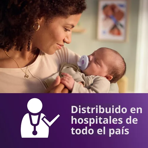 Miniatura 6 de Philips Avent Soothie Chupetes ortodónticos para bebé, 100% de silicona, de una pieza, sin BPA, para bebés de 0 a 3 meses, 2 lila y 2 rosa, paquete
