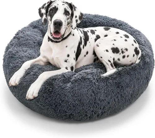 Miniatura 57 de JOLLYVOGUE - Cama para perros y gatos, cama relajante y antiestrés para mascotas y perros pequeños, cojín esponjoso en forma de dona para mascotas