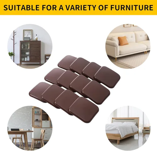 Miniatura 6 de new space Deslizadores de muebles de 3 pulgadas, 12 deslizadores para mover muebles, deslizadores de muebles resistentes para alfombras