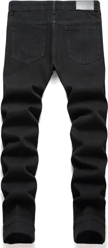 Miniatura 2 de OIIIO Pantalón vaquero de pierna recta rasgados para hombre