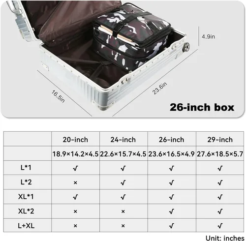 Miniatura 28 de TABITORA - Estantería portátil y plegable de gran capacidad con ganchos para colgar, ideal como almacenamiento para viajes