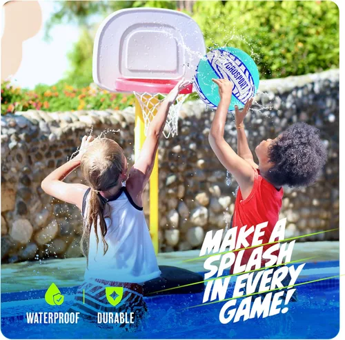 Miniatura 3 de Baloncesto de piscina (talla 3) – Juguetes de piscina para niños, adolescentes y adultos – Baloncesto acuático para fiestas en piscinas – Pelotas