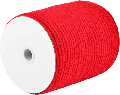 Miniatura 29 de CAQUBO Cuerda de Macramé de Algodón Trenzado de 4 mm, 157 Metros, Color Blanco, Hilo de Macramé para Manualidades, Cuerda de Macramé Suave, Cordón