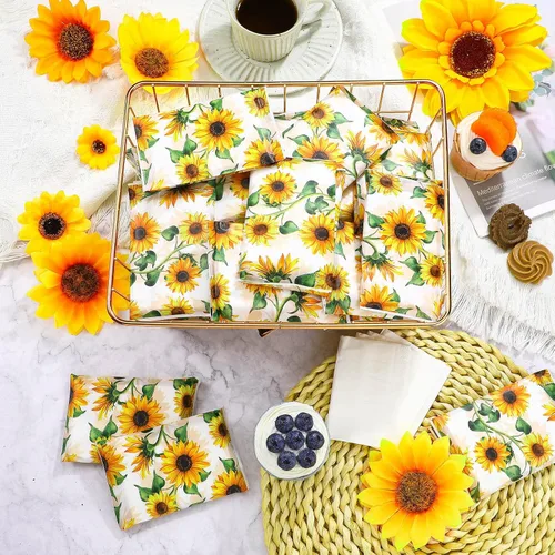 Miniatura 4 de PerKoop Paquete de 100 pañuelos faciales desechables de tamaño de viaje, 3 capas, para viajes de verano, boda, escuela, cartera, suministros