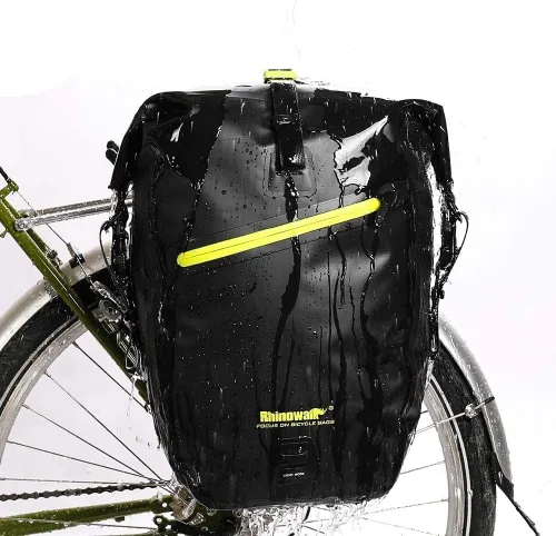 Miniatura 9 de Bolsa para Bicicleta Rhinowalk Bolsa de Alforja Impermeable para Bicicleta para Portaequipaje de Bicicleta Bolsa de Sillín de Bicicleta Bolsa