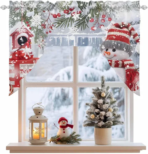 Miniatura 18 de Cortinas de Gnomos de San Valentín con Cenefa para Cocina, Cortinas con Bolsillo para Barra para Dormitorio, Sala de Estar, Baño, Cafetería, Negro