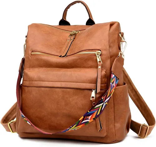 Miniatura 2 de Mochila de moda para mujer Bolsas de diseño multiusos Bolsa de hombro de cuero sintético Bolsa de viaje