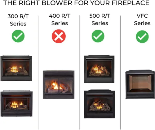 Miniatura 3 de ProCom FIB100 soplador de chimenea de doble combustible, grande, negro, plateado - mejora la distribución del calor, fácil instalación, compatible
