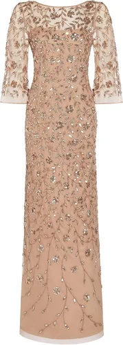 Miniatura 4 de Adrianna Papell Vestido de columna ilusión con cuentas para mujer