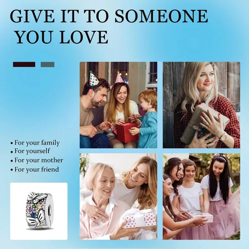 Miniatura 68 de LNQOBU Happy Life - Colgante para pulseras de abalorios, plata de ley 925 para mujer (con un espaciador de cuentas)