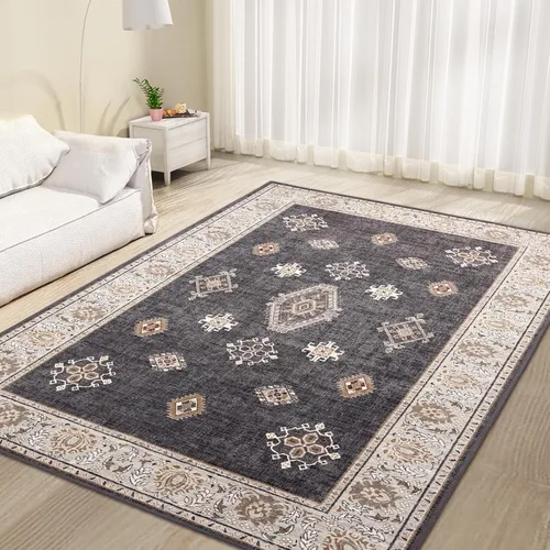 Miniatura 17 de ILANGO Alfombras de Área de Yute para Exteriores, Alfombras Tejidas Lavables para Patio 5'x7', Alfombras Naturales de Estilo Rústico para Áreas